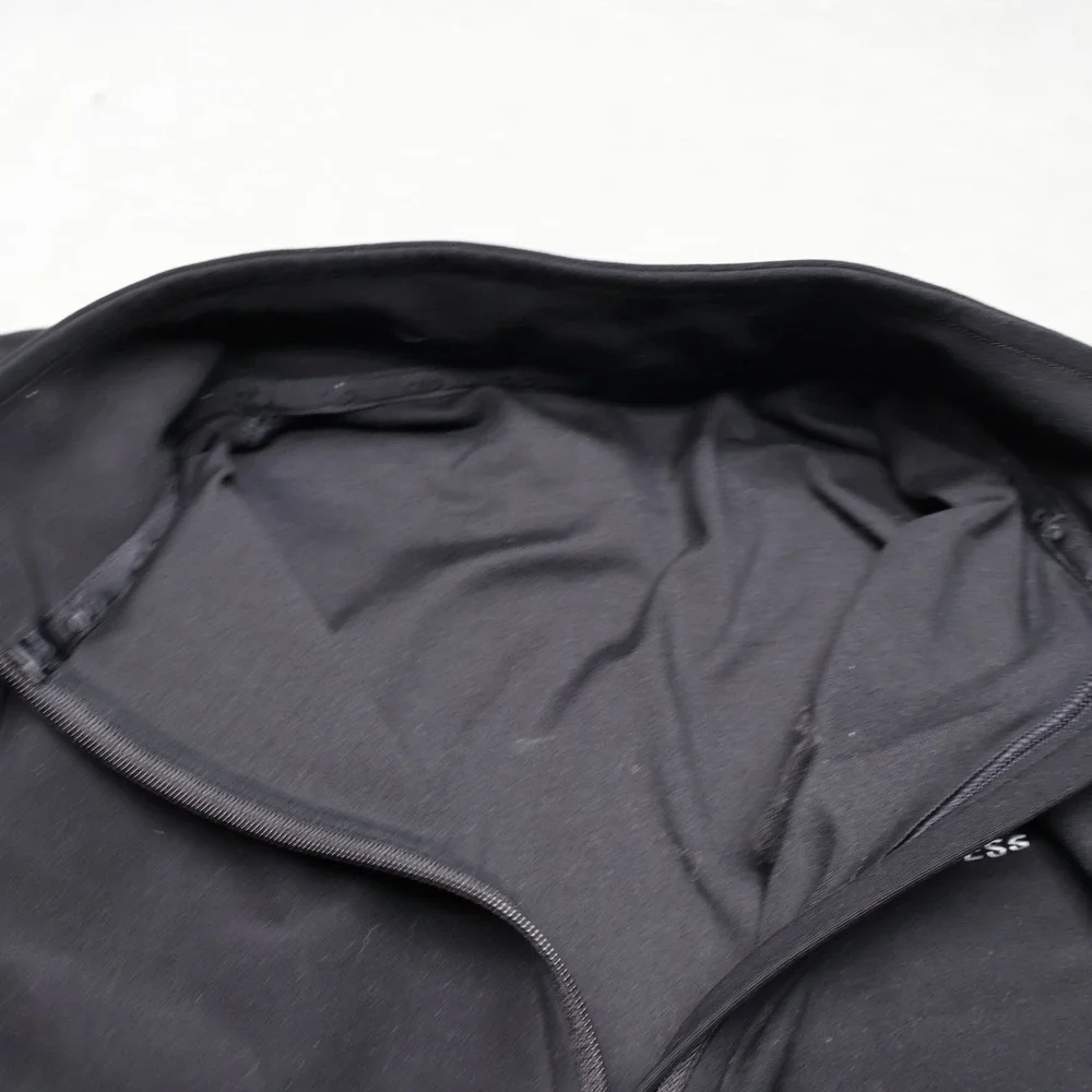 Alo Sweatshirt Womens Small Black 1/4 Zip Pullover Stretch Athletic Gym Yoga LOG